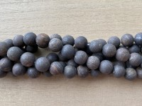 10mm matte bronzite perler