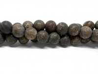 8mm matte bronzite perler