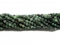 3mm facetslebet smaragd perler