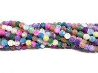 6mm matte multifarvede perler