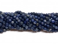 4mm facetslebne denim blå perler