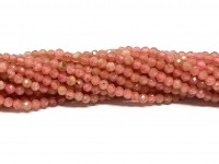 2mm facetslebet rhodocrosit perler