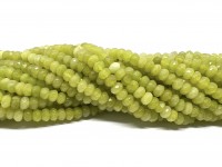 lime grøn farvet jade facetslebne rondeller