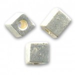 Silver metallic miyuki cubes 3mm