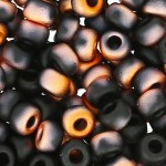 Miyuki Rocailles seed beads 8/0 Black sunset matte