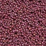 Miyuki Rocailles seed beads 8/0 Opaque Glazed Frosted Rainbow Dark Red (4696)