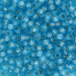 miyuki seed beads aqua silver lined alabaster