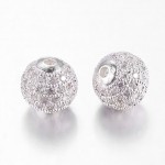 10mm sølv perle med zirkoner