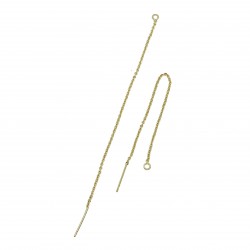 105mm ørekæder, kæde øreringe, ægte guldbelagte, pr par
