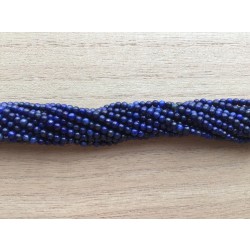 Lapis lazuli, rund 2mm, hel streng