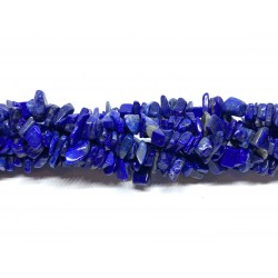 Lapis lazuli, chips perler 5x8mm, 80cm streng