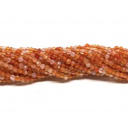Naturlig ufarvet agat, facetslebet rund 2mm, hel streng
