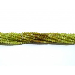 Grøn opal turmalin, facetslebet rund 2mm, hel streng