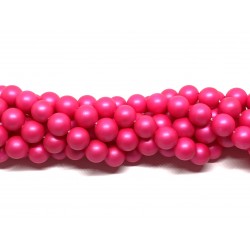 Frosted shell pearl, neon pink 10mm