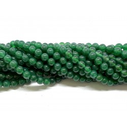 Grøn agat, rund 6mm, hel streng