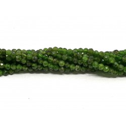 Grøn Diopsid, facetslebet rund 3mm