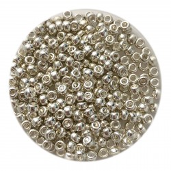 Miyuki Rocailles seed beads, 8/0 sterling silver plated (961) 2g