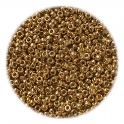 Miyuki Rocailles seed beads, 15/0 24k Gold Light Plated (193) 2g