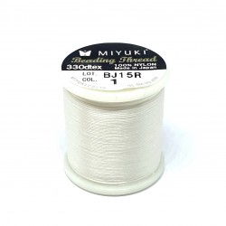 Miyuki nylon sytråd 0,25mm, hvid 50m