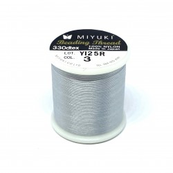 Miyuki nylon sytråd 0,25mm, sølv 50m
