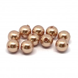Swarovski crystal pearl, Rose Gold, 4mm rund, 10 stk