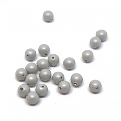 Swarovski® crystal pearl, 4mm rund, Pastel Grey, 10 stk