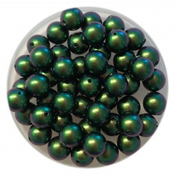 Swarovski crystal pearl, Scarabaeus Green, 6mm rund