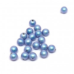 Swarovski® crystal pearl, 4mm rund, Iridescent Light Blue, 10 stk