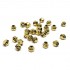4,5mm rillede pynte perler 20kt guldbelagt, 10 stk
