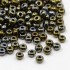 6/0 Glas seed beads, dark khaki 4x2mm, 10g