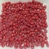 8/0 Glas seed beads, rød perlemor 2-3mm, 10g