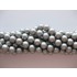 Frosted shell pearl, sølv-grå 6mm, hel streng