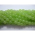 Farvet jade, lys lime grøn rund 8mm
