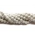 Perle hvide shell pearl, rynket rund 8mm, hel streng