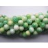 Farvet jade, swirl grøn rund 10mm, 11 perler