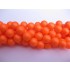 Frosted shell pearl, neon orange 4mm, hel streng