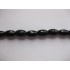 Onyx, facetslebne risformede perler 8x12mm, hel streng