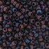 Miyuki Rocailles seed beads, 8/0 Mat Metallic Dark Raspberry Iris (2005) 4g