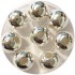 10mm sølvbelagte glatte perler, 4 stk