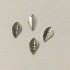 7mm antik sølvbelagte blad vedhæng, 4 stk