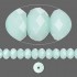 Swarovski® crystal, 8x6mm facetslebet rondel, Mint alabaster