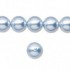 Swarovski crystal pearl, Light blue, 10mm rund