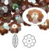 Swarovski® crystal, 12mm marguerite lochrose flower, Crystal copper