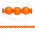 Swarovski® crystal pearl, neon orange, 3mm rund, 10 stk