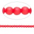 Swarovski® crystal pearl, neon rød, 3mm rund, 10 stk