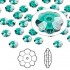 Swarovski® crystal, 6mm marguerite lochrose flower, Emerald