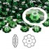 Swarovski® crystal, 8mm marguerite lochrose flower, Fern green