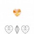 Swarovski Crystal Passions,10x10mm Xilion heart, Topaz AB, 2 stk