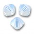 Swarovski crystal 3mm bicone, white opal, 10 stk