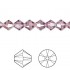 Swarovski® crystal 6mm bicone, Light Rose Blue Shade